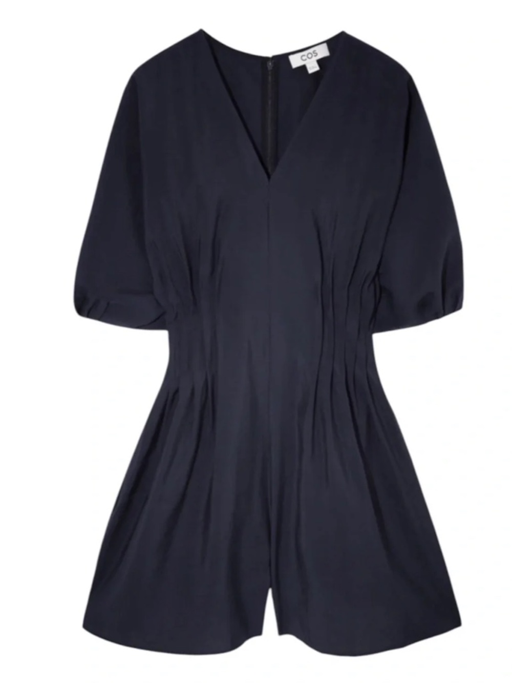 COS Navy V-Neck Short-Sleeve Jumpsuit /Romper